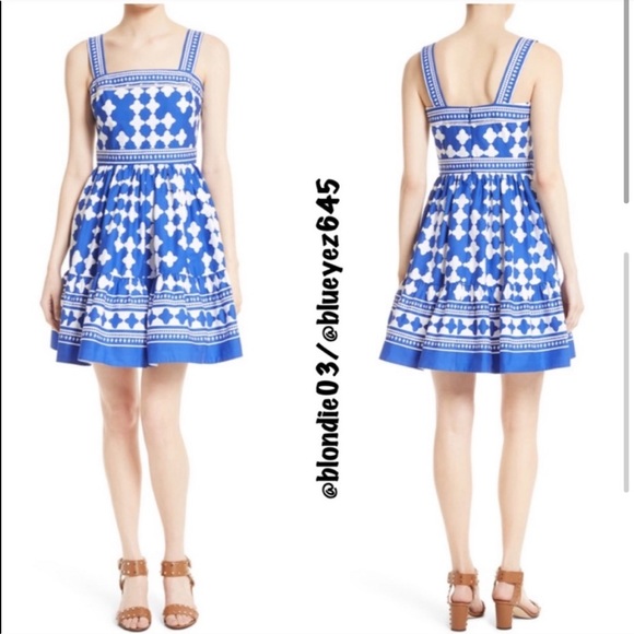 Kate Spade Lantern Poplin flounce dress 8 - Picture 4 of 7